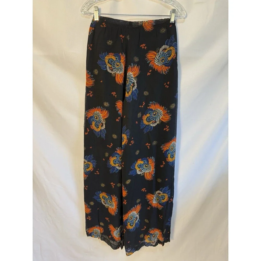 VTG 70s Franck Olivier Paris Pilazzo Wide Leg Pants 42 Boho MOD Hippie